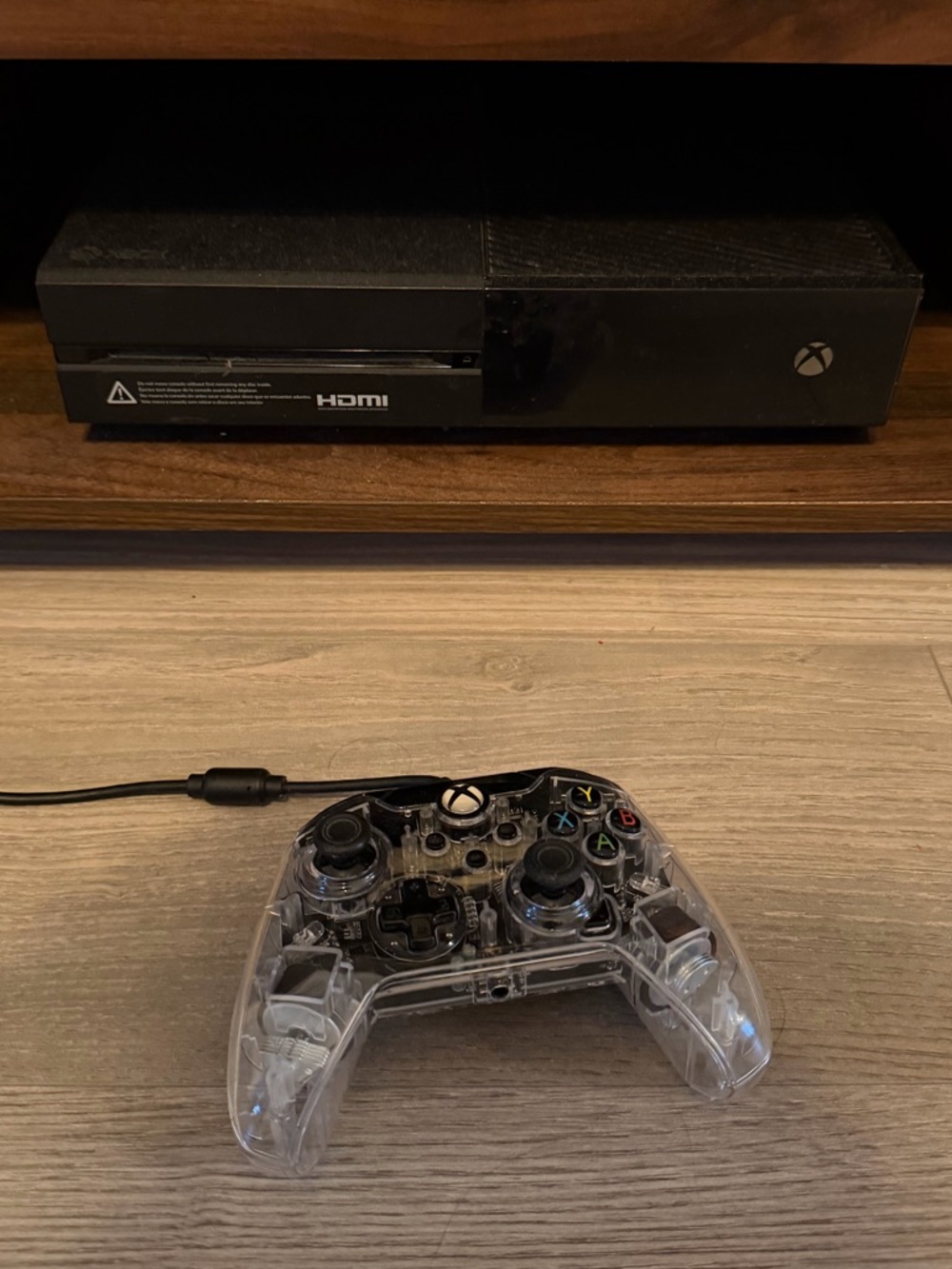 Xbox One Console Bundle with Afterglow Wired Controller and All Cords Tested